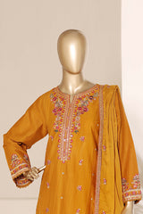 Sada Bahar Stitched 3 Piece Luxury Emb Festive Vol-05 Suit-LEL5-MK-2517-GOLDEN