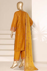 Sada Bahar Stitched 3 Piece Luxury Emb Festive Vol-05 Suit-LEL5-MK-2517-GOLDEN