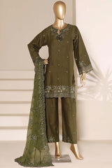 Sada Bahar Stitched 3 Piece Luxury Emb Festive Vol-05 Suit-LEL5-MK-259-GREEN