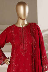 Sada Bahar Stitched 3 Piece Luxury Emb Festive Vol-06 Suit-LEL6-MK-2512-RED