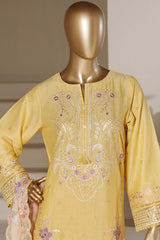Sada Bahar Stitched 3 Piece Luxury Emb Festive Vol-06 Suit-LEL6-MK-2515-YELLOW