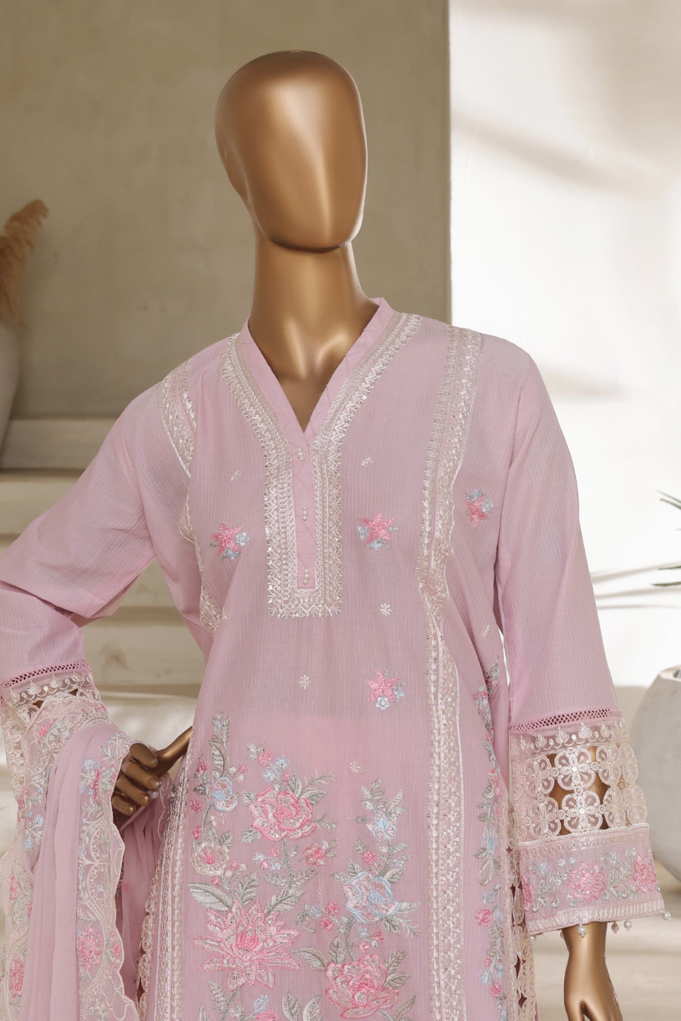 Sada Bahar Stitched 3 Piece Luxury Emb Spring Vol-07 Collection'2025-LEL6-MK-46-Plum