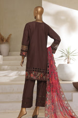 Sada Bahar Stitched 3 Piece Luxury Emb Spring Vol-07 Collection'2025-LEL6-MK-51-Mehndi