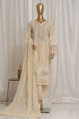 Sada Bahar Stitched 3 Piece Luxury Emb Rod Silk Vol-01 Collection'2024-LEV-02-Cream