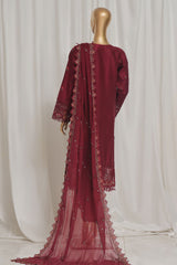 Sada Bahar Stitched 3 Piece Luxury Emb Rod Silk Vol-01 Collection'2024-LEV-04-Maroon