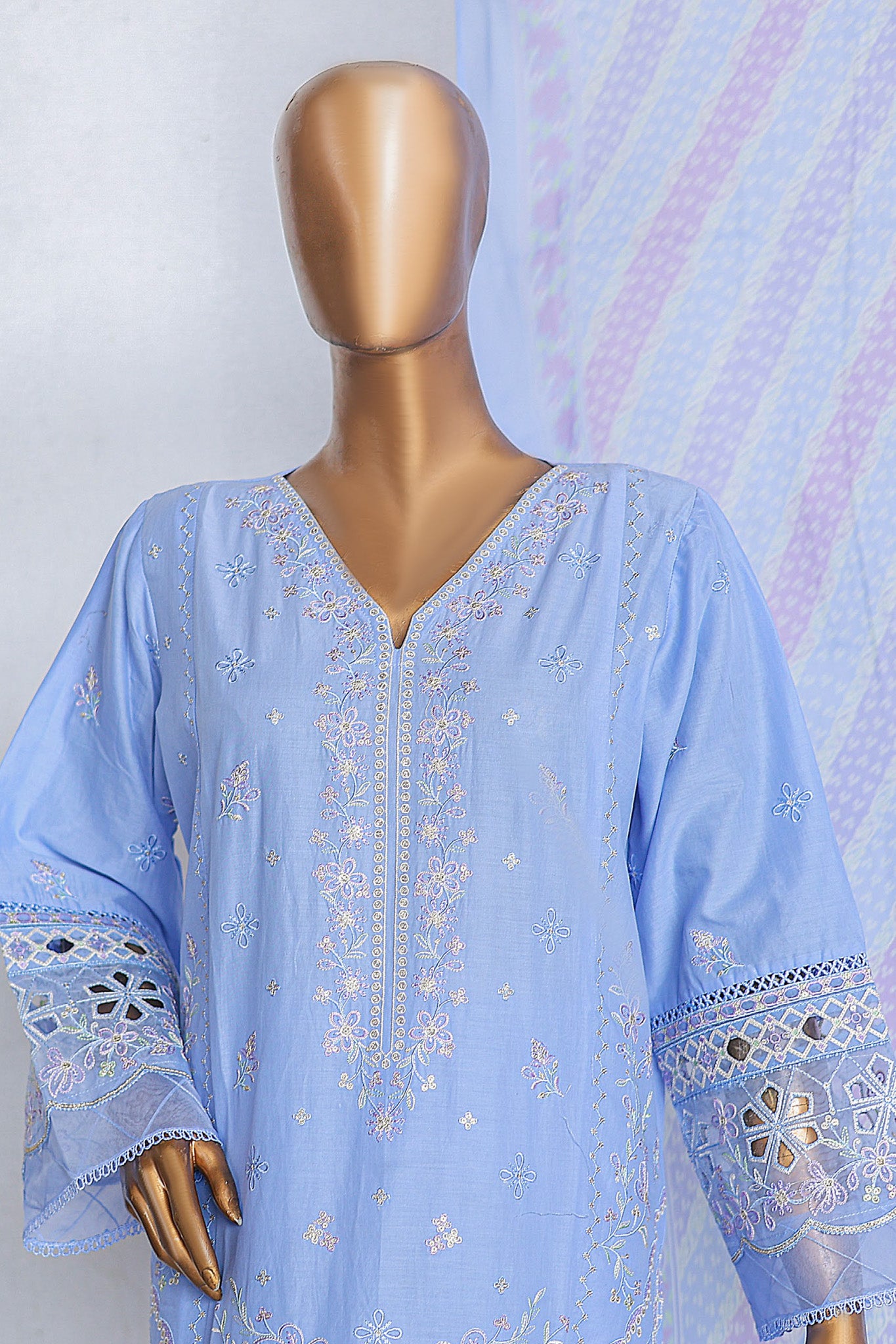 Bin Saeed Stitched 3 Piece Luxury Emb Cotton Vol-03 Collection'2024