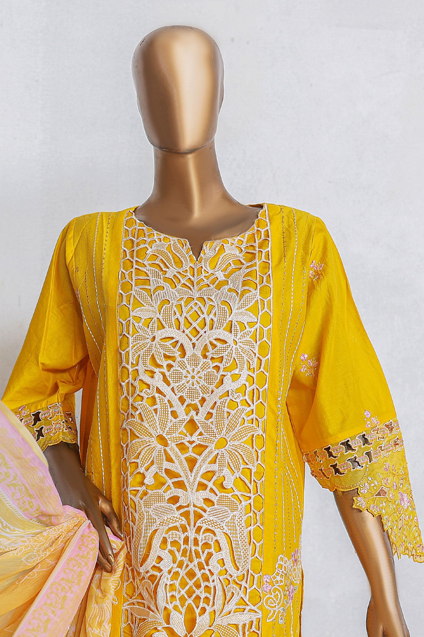 Bin Saeed Stitched 3 Piece Luxury Emb Cotton Vol-03 Collection'2024