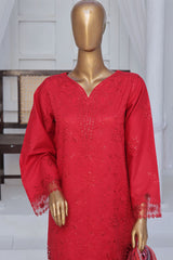 Bin Saeed Stitched 3 Piece Exclusive Luxury Cotton Vol-06 Collection'2024-LF-1269-Red