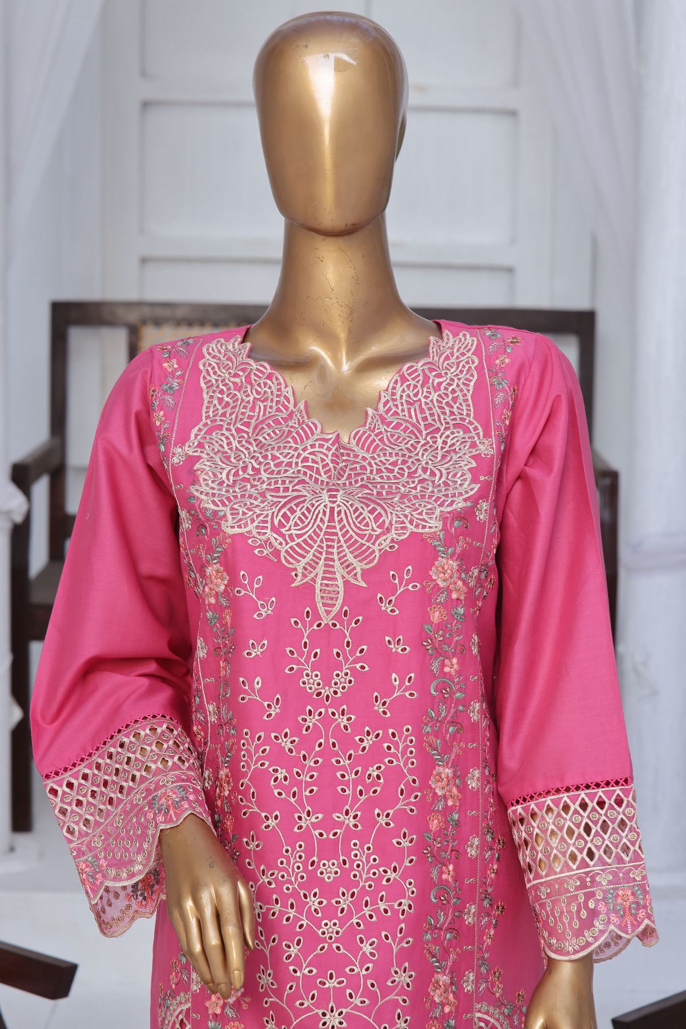 Bin Saeed Stitched 3 Piece Exclusive Luxury Cotton Vol-06 Collection'2024-LF-1270-Magenta