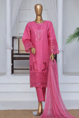 Bin Saeed Stitched 3 Piece Exclusive Luxury Cotton Vol-06 Collection'2024-LF-1271-Magenta