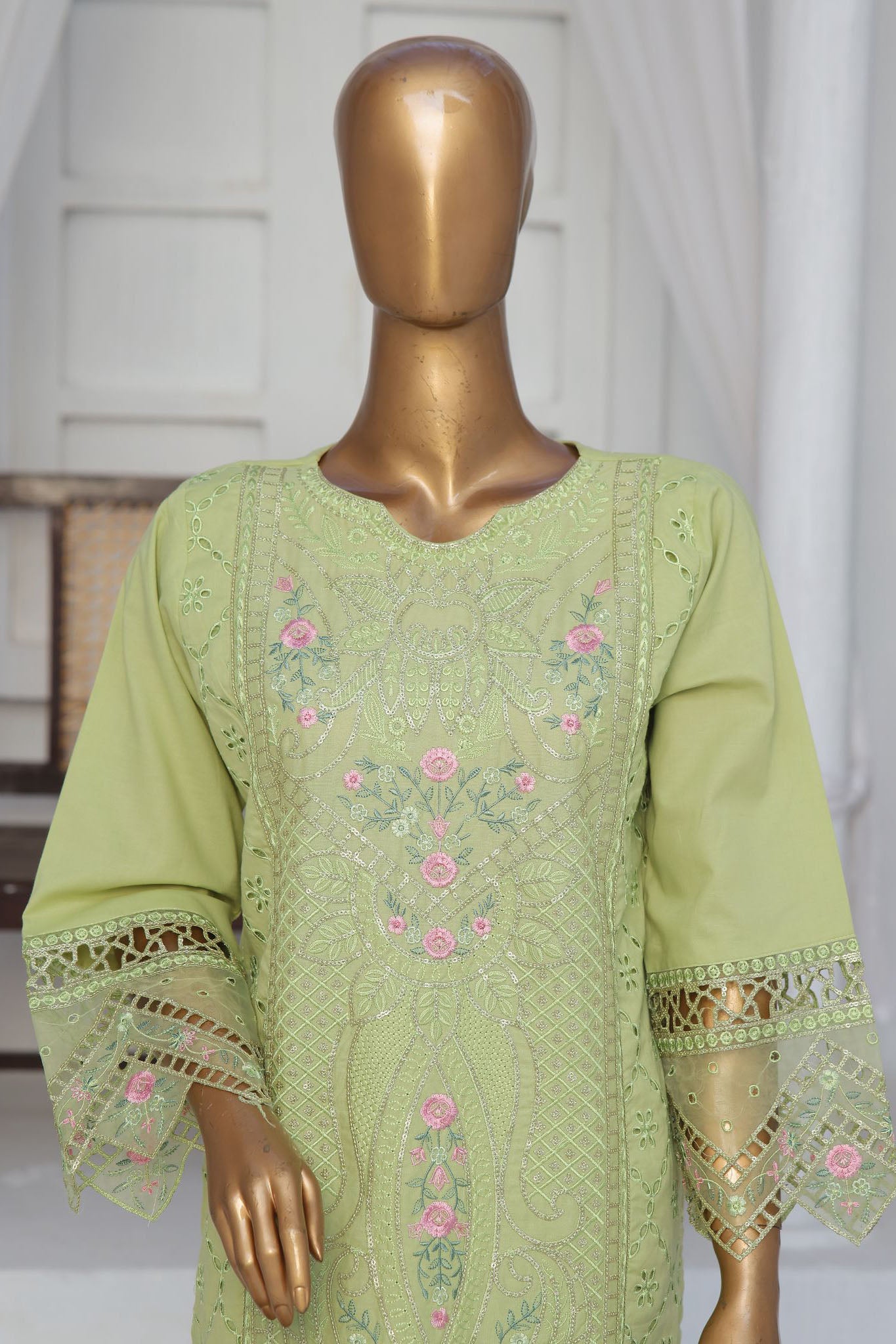 Bin Saeed Stitched 3 Piece Exclusive Luxury Cotton Vol-06 Collection'2024-LF-1273-Pista