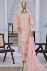 Bin Saeed Stitched 3 Piece Exclusive Luxury Cotton Vol-06 Collection'2024-LF-1274-Peach