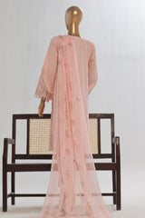 Bin Saeed Stitched 3 Piece Luxury Plain Cotton Vol-02 Collection-LF-1605-Pink