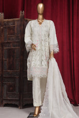 Bin Saeed Stitched 3 Piece Emb Luxury Plain Cotton Vol-02 Collection-LF-1671-Skin