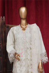 Bin Saeed Stitched 3 Piece Emb Luxury Plain Cotton Vol-02 Collection-LF-1671-Skin