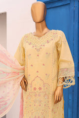 Dastaan By Bin Saeed Stitched 3 Piece Emb Lawn Collection'2024-LF-764-Yellow