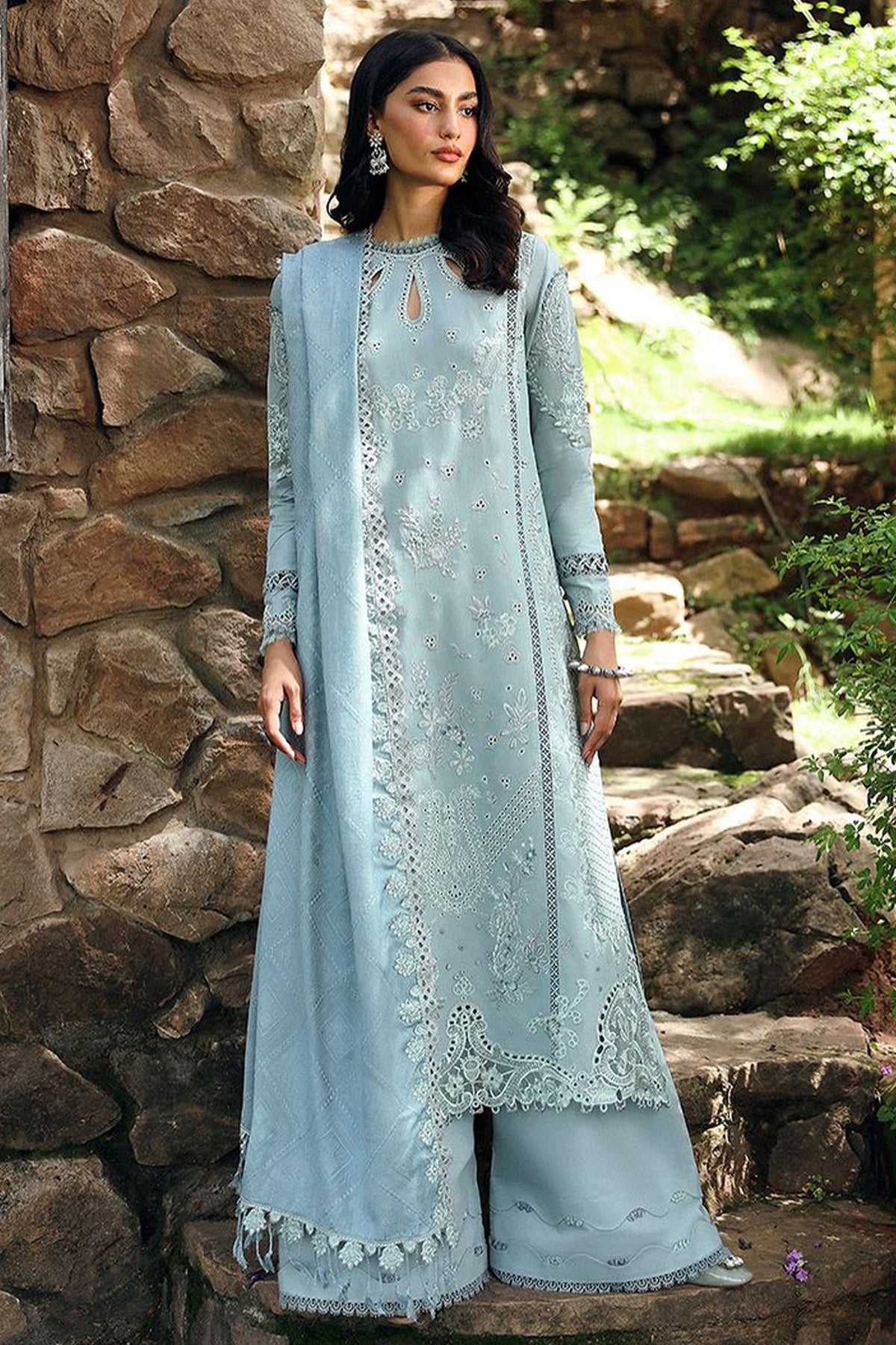 Qlinekari By Qalamkar Unstitched 3 Piece Emb Linen Collection'2024-LM-08-Neala