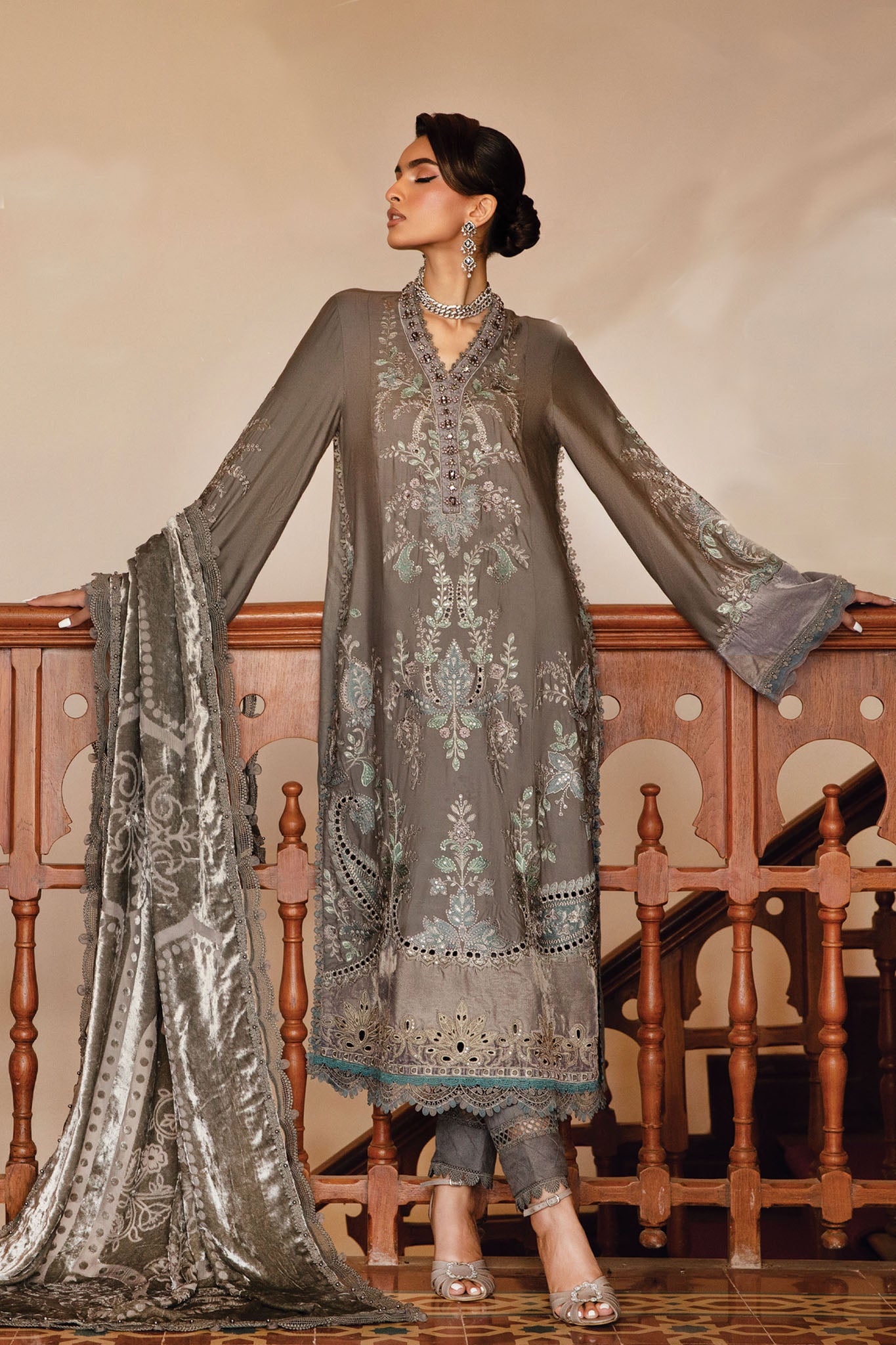 Maria B Unstitched 3 Piece Winter Luxe Collection'2024-LN-1209