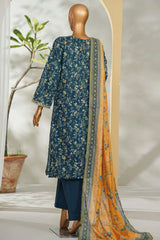 Bin Saeed Stitched 3 Piece Exclusive Printed Lawn Vol-01 Collection'2026-LSM-2596 BLUE