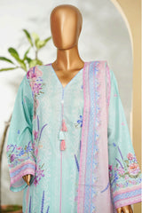 Bin Saeed Stitched 3 Piece Exclusive Printed Lawn Vol-01 Collection'2026-LSM-2606 FEROZI