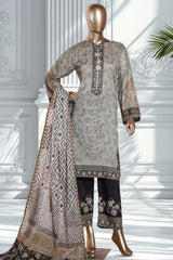 Bin Saeed Stitched 3 Piece Exclusive Printed Lawn Vol-01 Suit-LSM-2678 GREEN