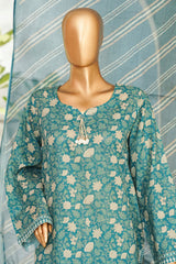 Bin Saeed Stitched 3 Piece Exclusive Printed Lawn Vol-01 Collection'2026-LSM-2691 GREEN