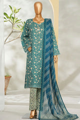 Bin Saeed Stitched 3 Piece Exclusive Printed Lawn Vol-01 Collection'2026-LSM-2691 GREEN