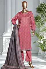 Bin Saeed Stitched 3 Piece Exclusive Printed Lawn Vol-02 Suit-LSM-2729-Pink