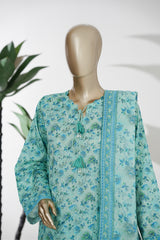 Bin Saeed Stitched 3 Piece Exclusive Printed Lawn Vol-08 Suit-LSM-2888-Sea Green