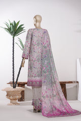 Bin Saeed Stitched 3 Piece Exclusive Printed Lawn Vol-09 Suit-LSM-2911-Skin