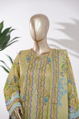 Bin Saeed Stitched 3 Piece Exclusive Printed Lawn Vol-09 Suit-LSM-2919-Olive