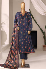 Bin Saeed Stitched 3 Piece Exclusive Printed Frock-LSM-2952-BLUE