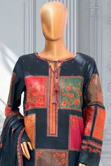 Bin Saeed Stitched 3 Piece Exclusive Printed Lawn Vol-10 Suit-LSM-2956-Black