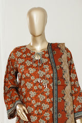 Bin Saeed Stitched 3 Piece Exclusive Printed Lawn Vol-10 Suit-LSM-2982-MUSTARD