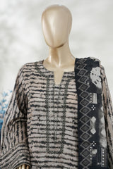 Bin Saeed Stitched 3 Piece Exc Emb Lawn Long Length Suit-LSM-3008-SKIN