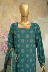 Bin Saeed Stitched 3 Piece Exclusive Printed Lawn Vol-10 Suit-LSM-3052-GREEN