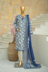 Bin Saeed Stitched 3 Piece Exclusive Printed Lawn Vol-10 Suit-LSM-3053-SKIN