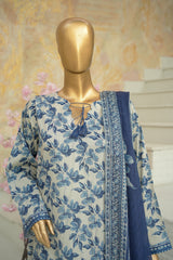 Bin Saeed Stitched 3 Piece Exclusive Printed Lawn Vol-10 Suit-LSM-3053-SKIN