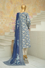 Bin Saeed Stitched 3 Piece Exclusive Printed Lawn Vol-10 Suit-LSM-3053-SKIN