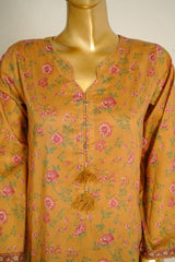 Bin Saeed Stitched 3 Piece Exclusive Printed Lawn Vol-11 Suit-LSM-3123-MUSTARD
