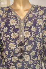Bin Saeed Stitched 3 Piece Exclusive Printed Lawn Vol-11 Suit-LSM-3147 BLUE