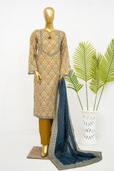 Bin Saeed Stitched 3 Piece Exclusive Printed Lawn Vol-11 Suit-LSM-3152-SKIN