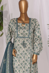 Bin Saeed Stitched 3 Piece Printed Lawn Frock Vol-03 Suit-LSM-3155-SKIN