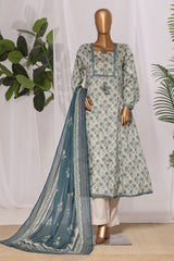 Bin Saeed Stitched 3 Piece Printed Lawn Frock Vol-03 Suit-LSM-3155-SKIN