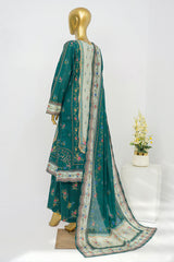 Bin Saeed Stitched 3 Piece Exclusive Printed Lawn Vol-12 Suit-LSM-3170-GREEN