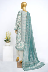 Bin Saeed Stitched 3 Piece Exclusive Printed Lawn Vol-12 Suit-LSM-3174-PISTA