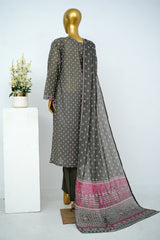 Bin Saeed Stitched 3 Piece Exclusive Printed Lawn Vol-13 Suit-LSM-3250-Mehndi