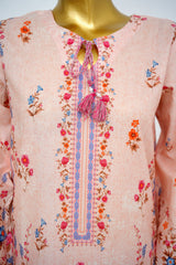 Bin Saeed Stitched 3 Piece Exclusive Printed Lawn Vol-13 Suit-LSM-3251-Pink
