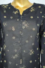 Bin Saeed Stitched 3 Piece Exclusive Printed Lawn Vol-13 Suit-LSM-3256-Black