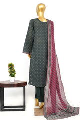 Bin Saeed Stitched 3 Piece Exclusive Printed Lawn Vol-14 Suit-LSM-3266-GREEN